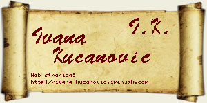 Ivana Kucanović vizit kartica